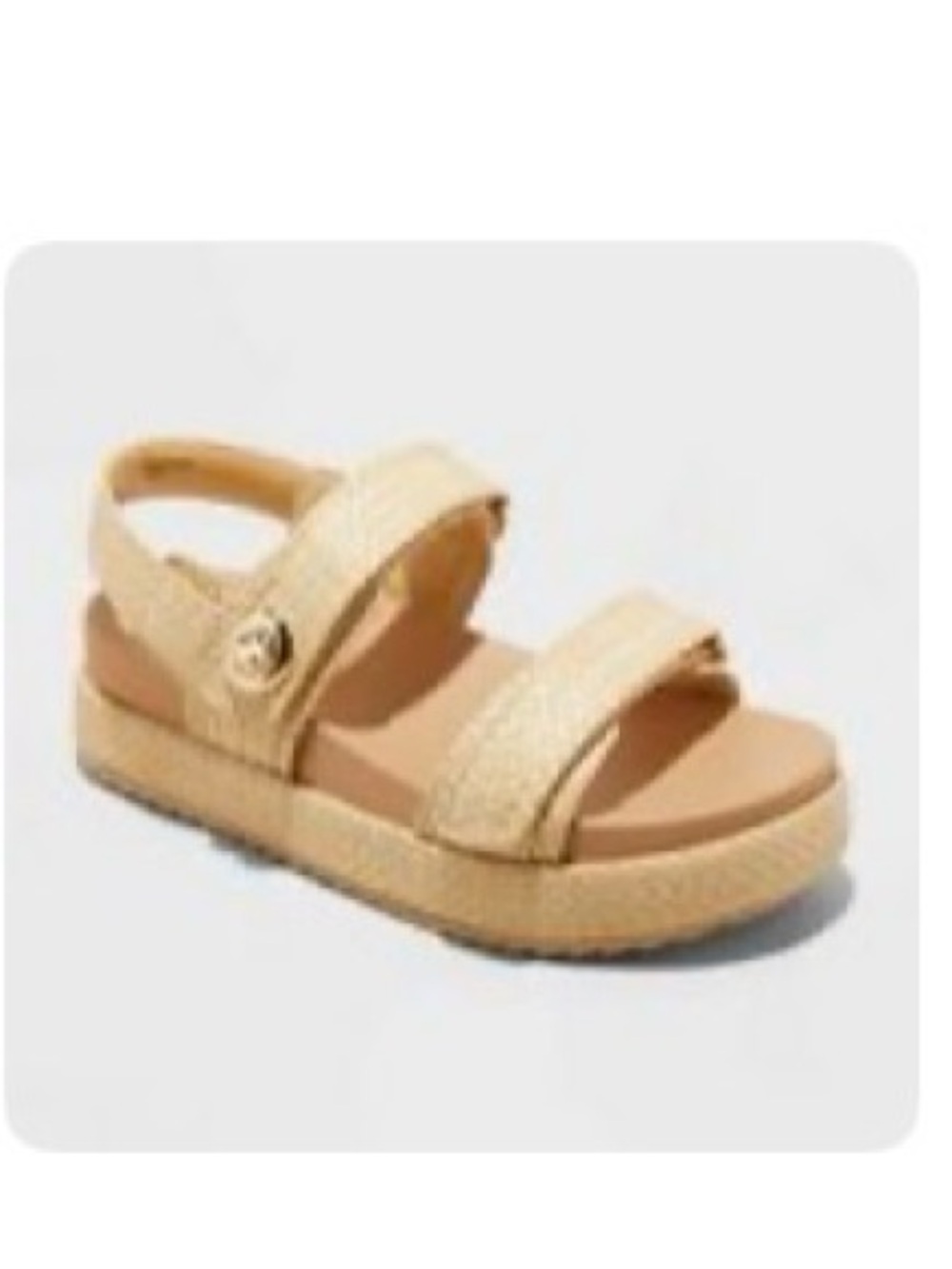a new day Tanner Platform Beige Woven Strap Sandals